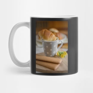 Cup of milk an  dried little bun brioches Mug